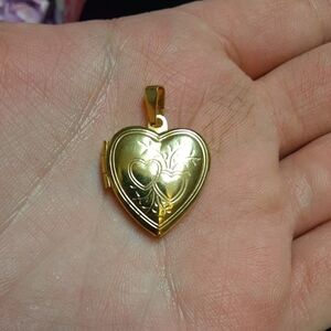 Gold Y2K Heart Locket Pendant